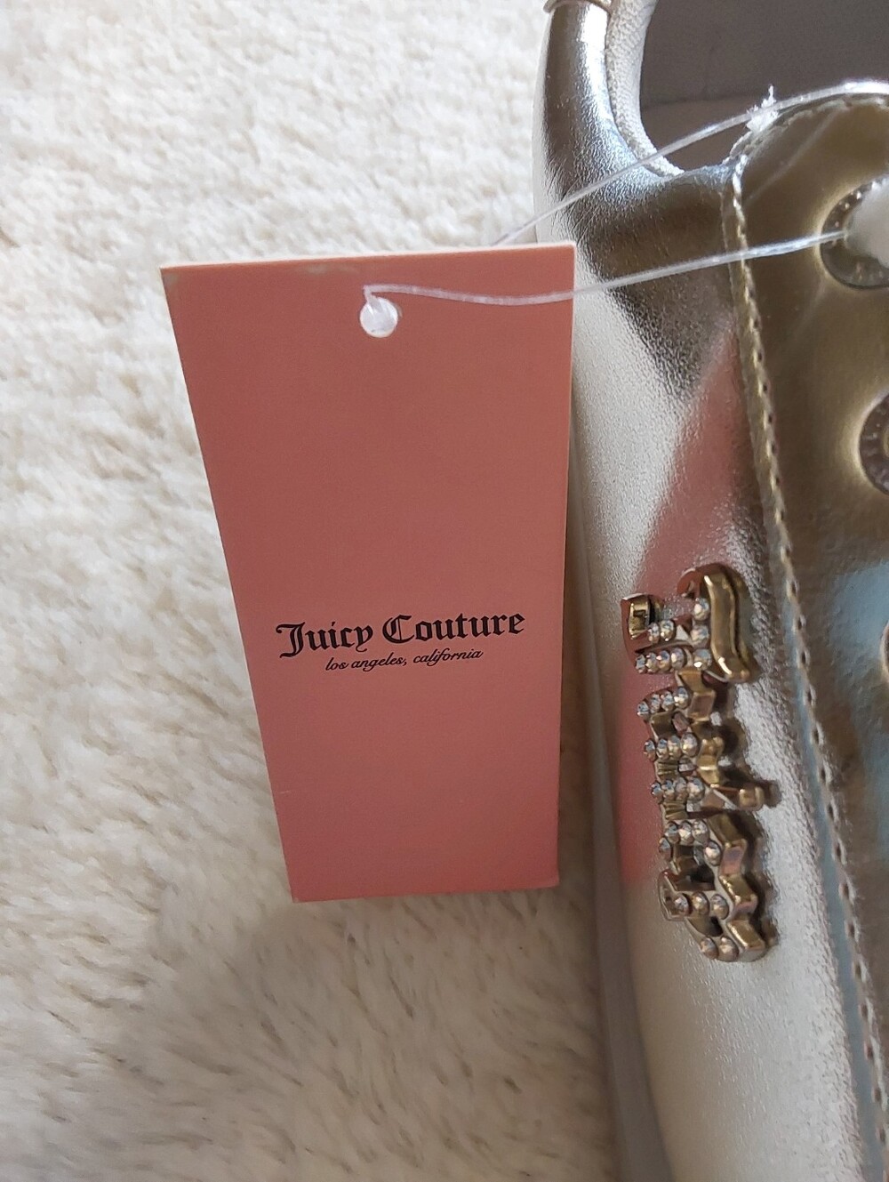 🌺 NWT Juicy Couture Metallic Silver Low-Top Lace-Up Sneakers - Picture 3 of 6